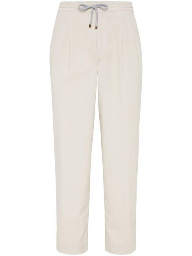 Brunello Cucinelli Trousers White - BRUNELLO CUCINELLI - BALAAN 1