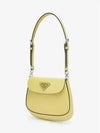 Cleo Brushed Leather Mini Shoulder Bag Yellow - PRADA - BALAAN 2