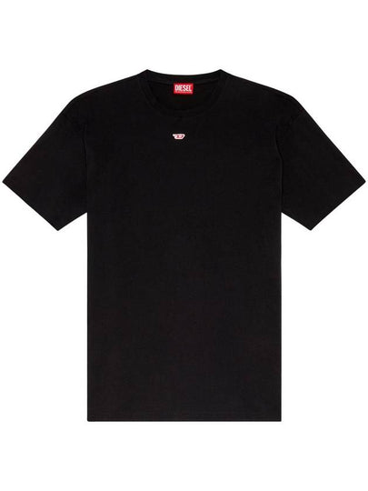 Oval D Logo Cotton Short Sleeve T-Shirt Black - DIESEL - BALAAN 2