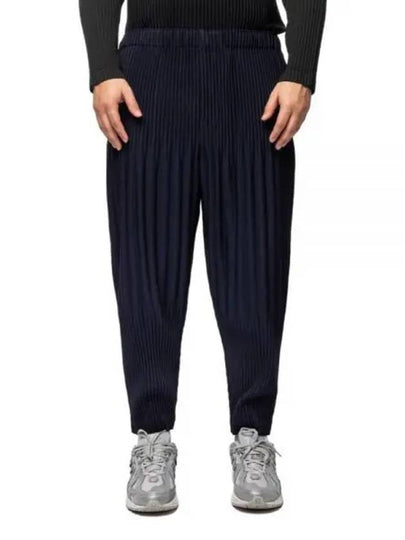 Pleated Basic Tapered Straight Pants Navy - ISSEY MIYAKE - BALAAN 2