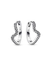 Sparkling Wave Hoop Earrings Silver - PANDORA - BALAAN 1