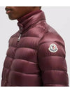 Lance logo patch short down jacket burgundy - MONCLER - BALAAN 5