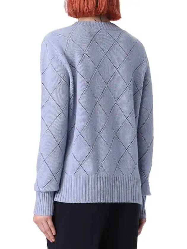 Brunate Wool Cashmere Knit Top Blue - MAX MARA - BALAAN 3