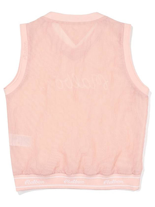 MARLBORN SCRIPT WOVEN VEST PINK WOMAN - MALBON GOLF - BALAAN 2