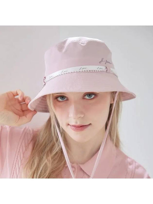 Golf Wear Pearl Bucket Hat Pink - J JANE - BALAAN 1