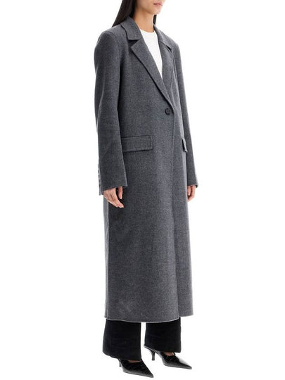 long oversized coat in melange grey wool - TOTEME - BALAAN 2