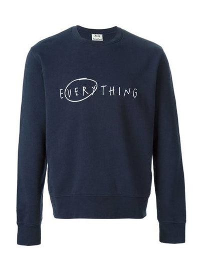 Everything Typo Sweatshirt Navy - ACNE STUDIOS - BALAAN 2