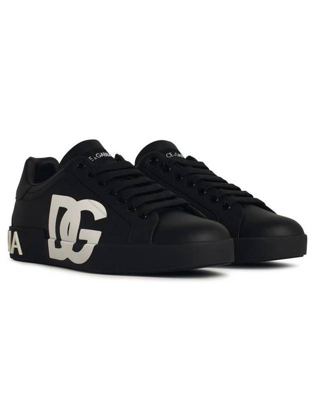 Saint Tropez Calfskin Sneakers Black - DOLCE&GABBANA - BALAAN 3