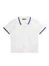 Women's Feline Knit Short Sleeve Polo Shirt White - J.LINDEBERG - BALAAN 2