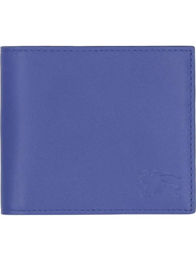 EKD Leather Bifold Half Wallet Blue - BURBERRY - BALAAN 3