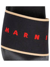 logo jacquard rubber slippers black - MARNI - BALAAN.