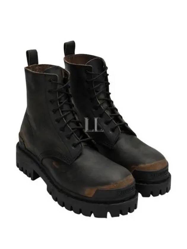 Strike Lace-Up Ankle Boots Brown Black - BALENCIAGA - BALAAN 2