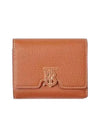 Monogram Grainy Leather Half Wallet Brown - BURBERRY - BALAAN 1