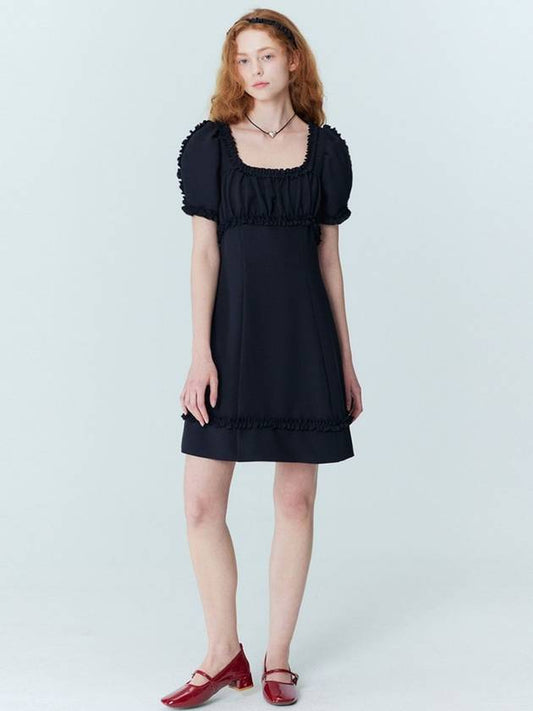 Frill mini dress_black - OPENING SUNSHINE - BALAAN 2