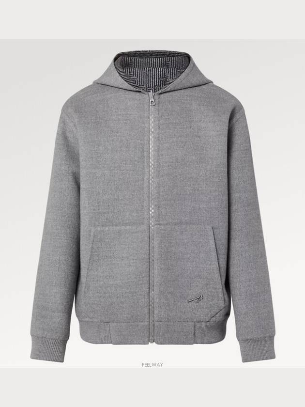 Reversible Double Face Zip-Up Hoodie Grey - LOUIS VUITTON - BALAAN 2