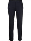 Cropped Tailored Twill Wool Skinny Straight Pants Navy - THOM BROWNE - BALAAN 2