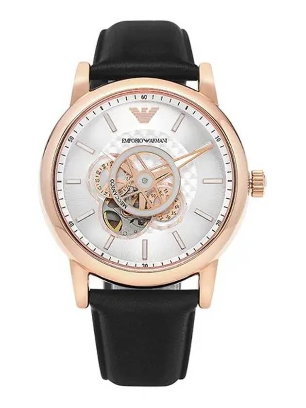 Luigi Open Heart Leather Watch Black - EMPORIO ARMANI - BALAAN 1