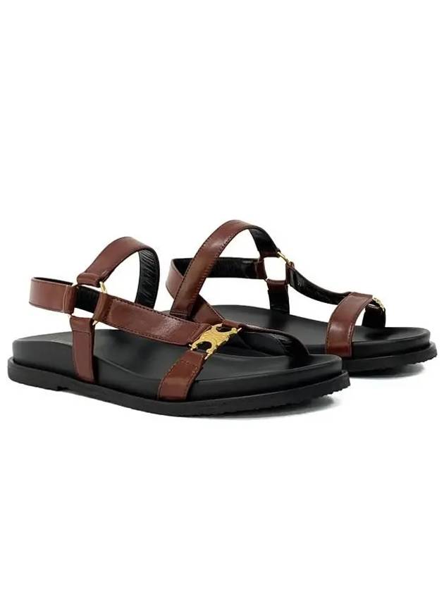 Maud Calfskin Triomphe Sandals Rust - CELINE - BALAAN 4