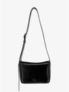 Leather Logo Print Shoulder Bag Black - JIL SANDER - BALAAN 2