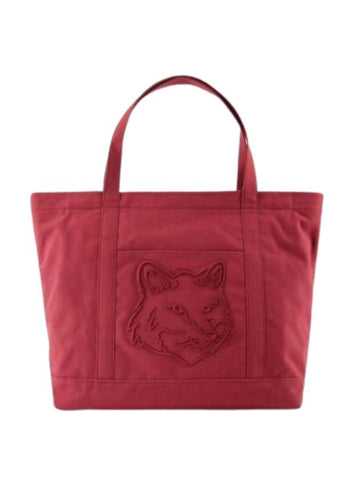 Fox Head Embroidery Mini Tote Bag Redstar - MAISON KITSUNE - BALAAN 1