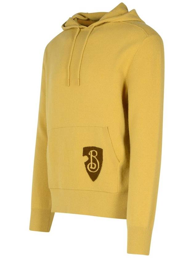 B Shield Wool Blend Hoodie Sand - BURBERRY - BALAAN 3