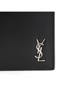 Men's Tiny Monogram Logo Half Wallet Black - SAINT LAURENT - BALAAN 7