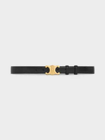 Triomphe Taurillon Medium Leather Belt Black - CELINE - BALAAN 2