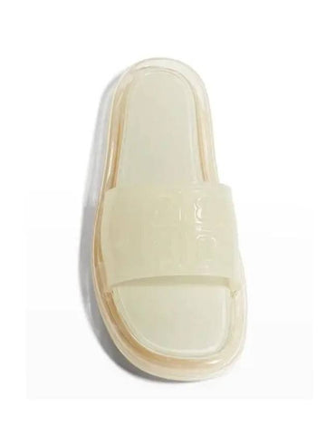 Women s Ivory Logo Bubble Jelly Slippers 85010 164 - TORY BURCH - BALAAN 1