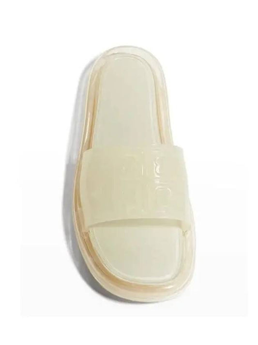 Women s Ivory Logo Bubble Jelly Slippers 85010 164 - TORY BURCH - BALAAN 1