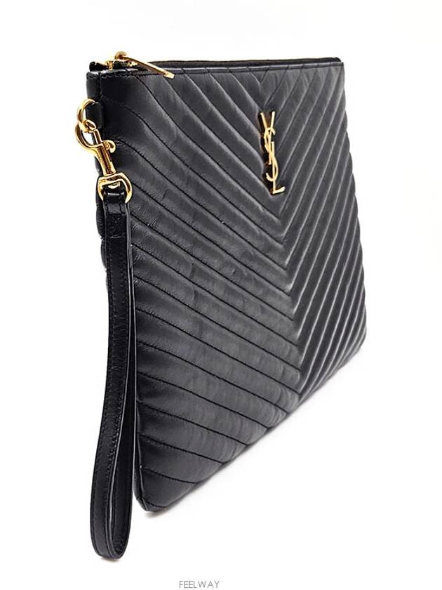 Monogram Matrace Clutch Large - SAINT LAURENT - BALAAN 3