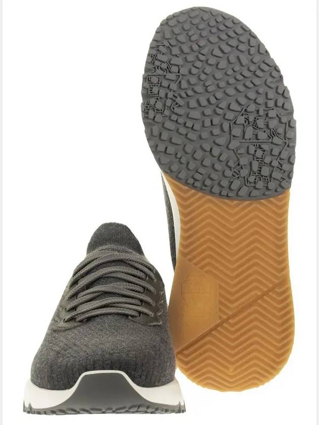 Knit Low Top Sneakers Grey - BRUNELLO CUCINELLI - BALAAN 5