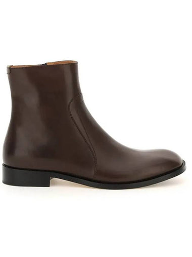 leather ankle boots dark brown - MAISON MARGIELA - BALAAN 1