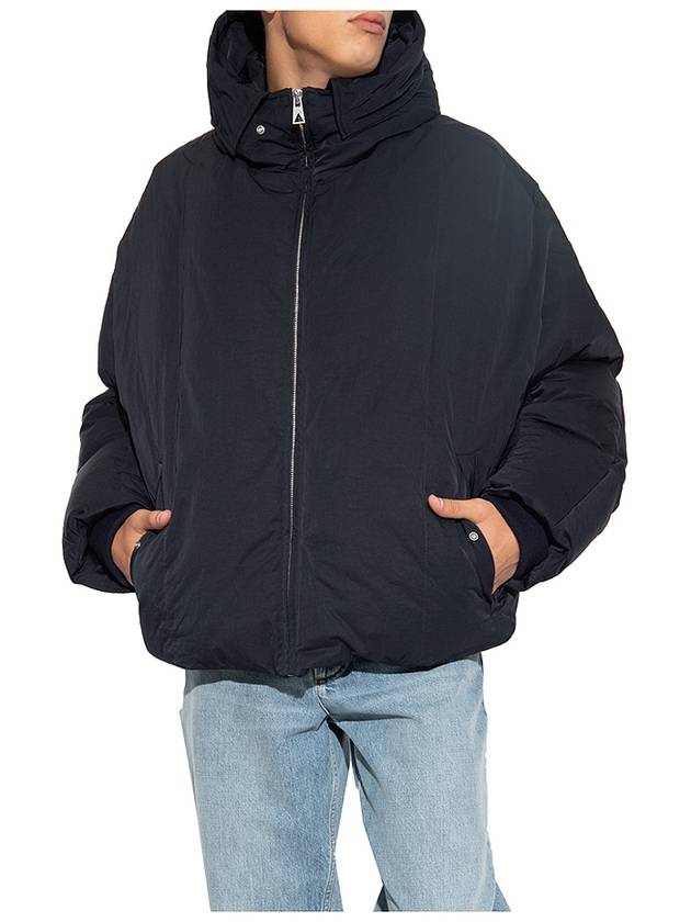 Tech Nylon Puffer Zip Up Jacket Navy - BOTTEGA VENETA - BALAAN 3