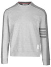 4 Bar Stripe Two Tone Loopback Sweatshirt Grey - THOM BROWNE - BALAAN 2