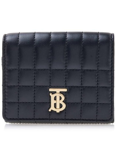 Lola Small Quilted Leather Folding Wallet Black Light Gold - BURBERRY - BALAAN 2