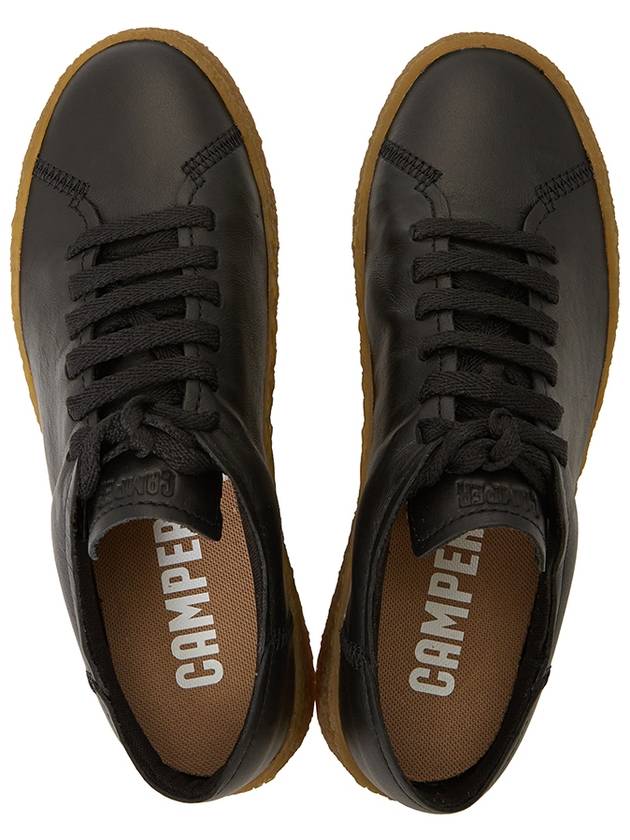 Men's Peu Terreno Leather Low Top Sneakers Black - CAMPER - BALAAN 3