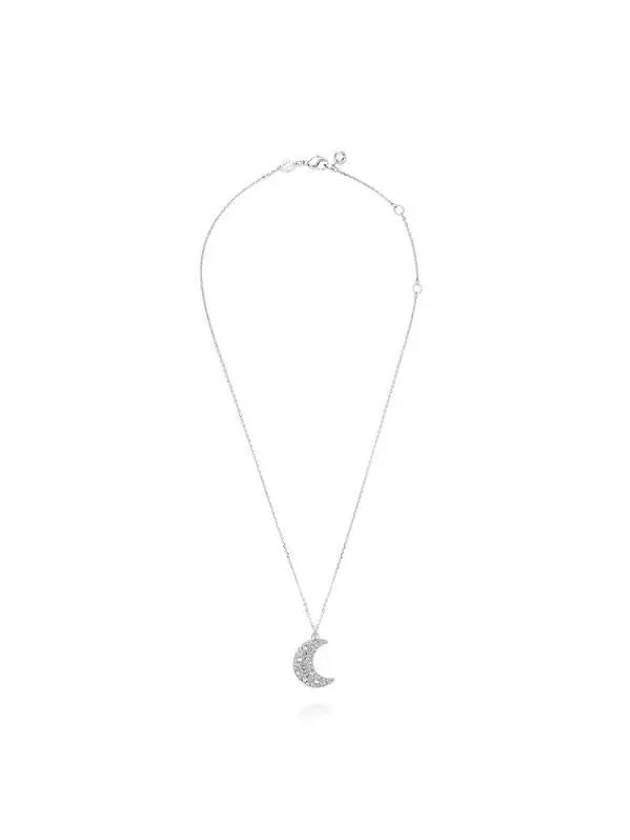 Sublima Moon Crystal Pendant Necklace Silver - SWAROVSKI - BALAAN 3