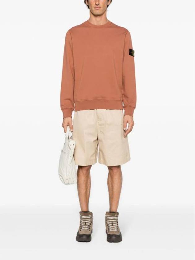 Wappen Patch Garment Dyed Sweatshirt Brown - STONE ISLAND - BALAAN 3