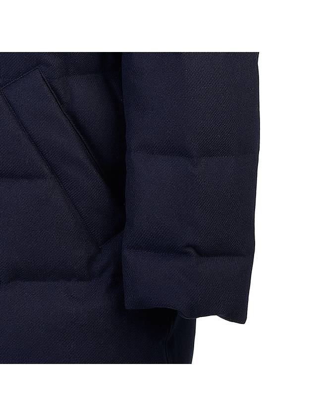 Double Breasted Padded Coat Navy - BRUNELLO CUCINELLI - BALAAN 7