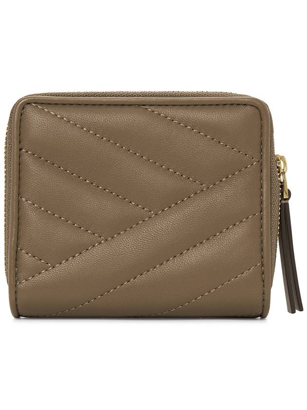 Kira Chevron Bifold Bifold Wallet Light Dark Beige - TORY BURCH - BALAAN 3