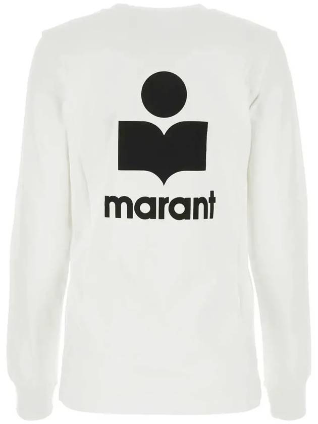 Women's Gabby Logo Print Long Sleeve T-Shirt White - ISABEL MARANT - BALAAN 4