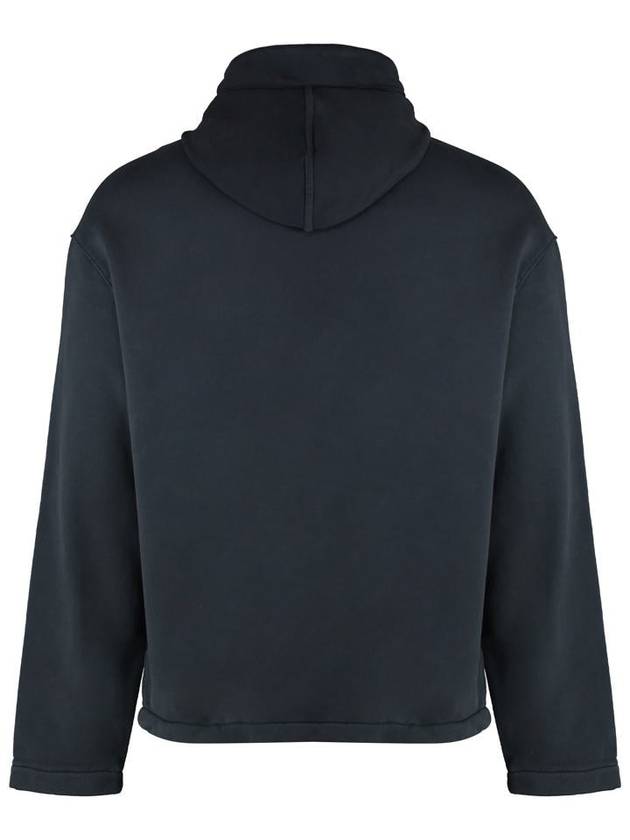 Brushed Emerized Diagonal Fleece Zip Up Hoodie Black - CP COMPANY - BALAAN 3