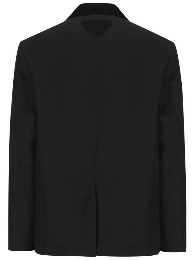 double-breasted wool jacket black UGM2641358F0002SOOO - PRADA - BALAAN 3