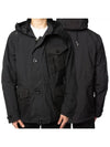 Mid-Layer Hooded Jacket Black - TEN C - BALAAN 2