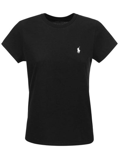 Embroidered Logo Cotton Short Sleeve T-Shirt Black - POLO RALPH LAUREN - BALAAN 2