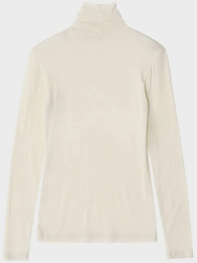 Wool Silky Turtleneck Ivory - NOIRER FOR WOMEN - BALAAN 4