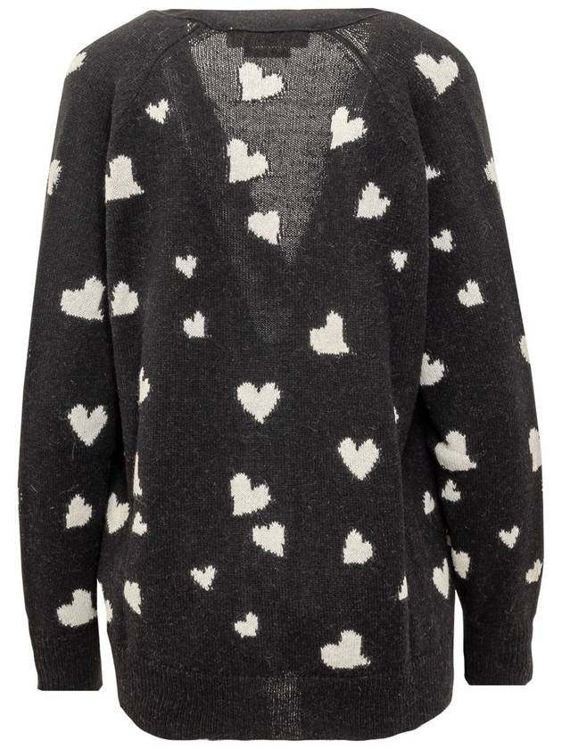 Bunch of Hearts Wool Cardigan Black - MARNI - BALAAN 3