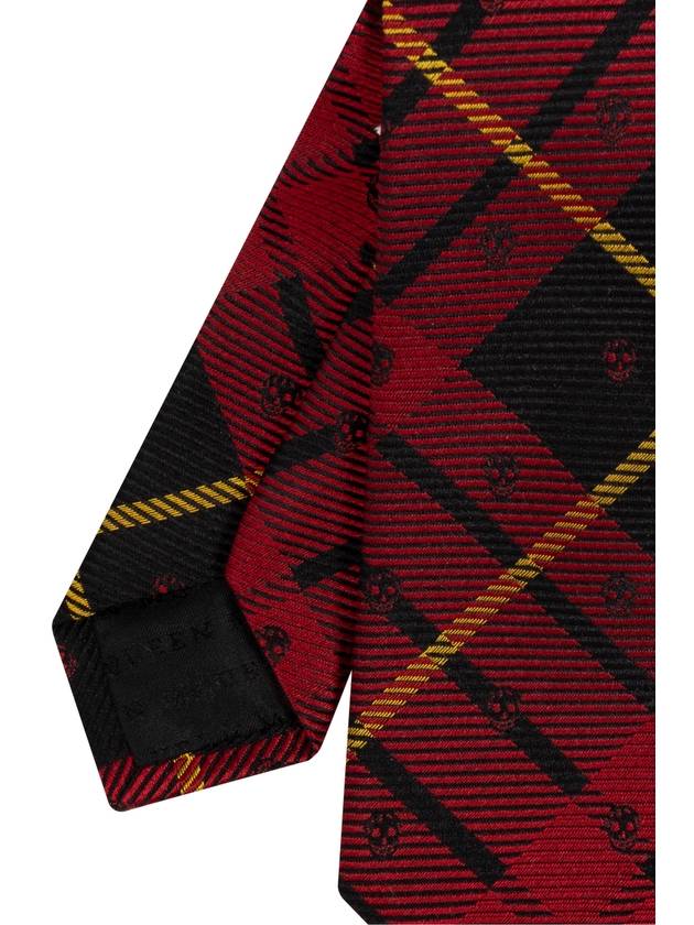 Alexander McQueen Silk Tie, Men's, Red - ALEXANDER MCQUEEN - BALAAN 3