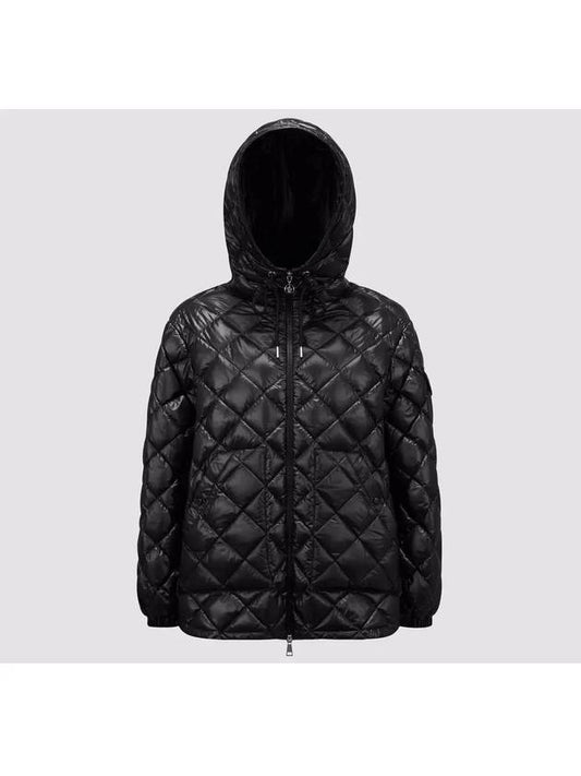 2F00011 595ZZ 999 CAMICIA Quilted Black Hooded Down Jacket - MONCLER - BALAAN 1