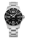 Hydro Conquest Automatic Black Dial Steel Watch Silver - LONGINES - BALAAN 2